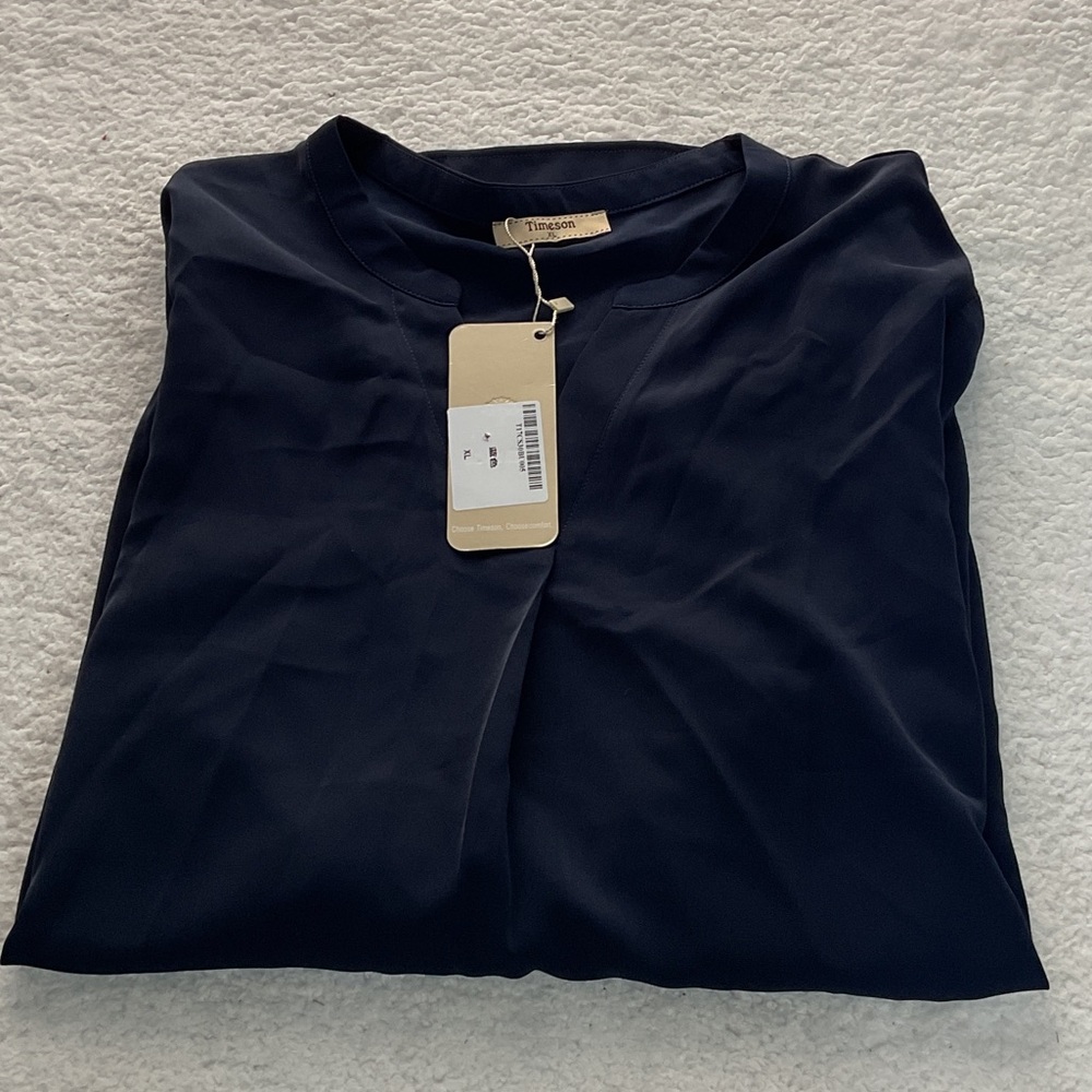 Woman’s Timeson Navy Long Sleeve Blouse